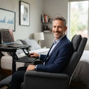 Home-office ergonomics consultant portrait
