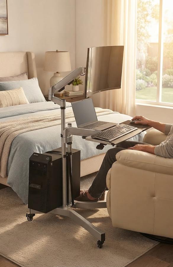 MagicHold Mobile Bedside Computer Workstation